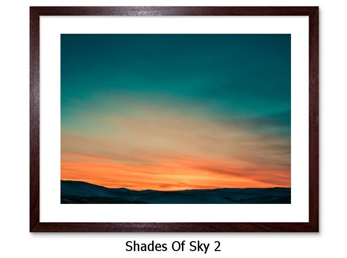  Shades Of Sky Framed Print